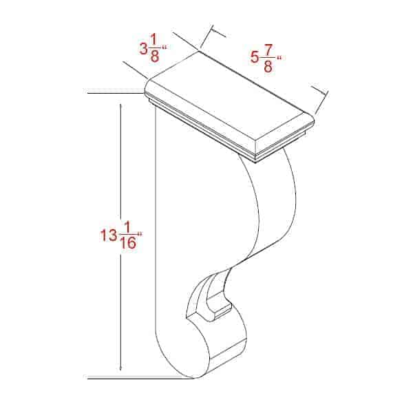 Corbel - 3W X 13H X 5D
