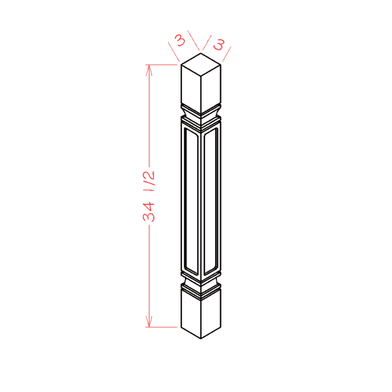 Square Decorative Leg