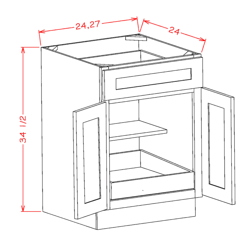 BASE CABINET WITH 1 ROLLOUT SHELF - 30