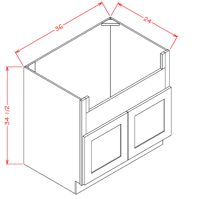 Sink Farm Sink Bases Cabinet - 36