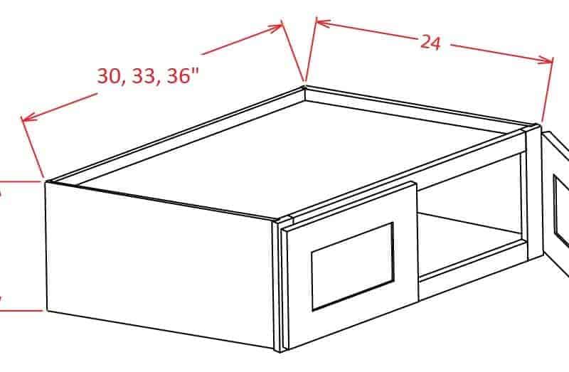 Stacker Wall Glass Door Cabinet with Finished Interior - 12W