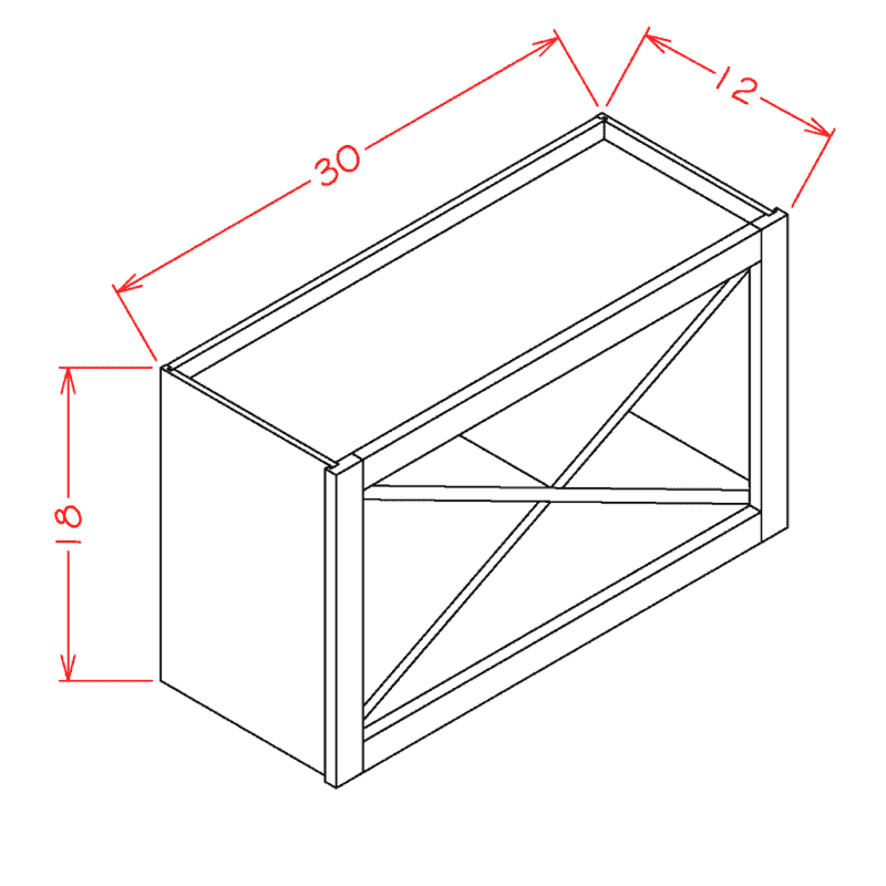 Wall Wine Rack Cabinet - 30W X 18H